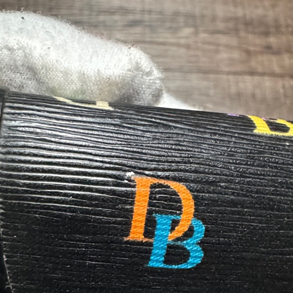 Dooney & Bourke Black Wallet with Colorful Logo - Picture 17 of 17
